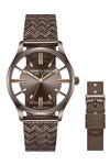 KENNETH COLE Modern Classic Brown Stainless Steel Bracelet Gift Set