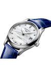 LONGINES The Longines Master Collection Diamonds Automatic Blue Leather Strap