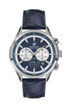 BEVERLY HILLS POLO CLUB Dual Time Blue Leather Strap