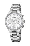 FESTINA Crystals Chronograph Silver Stainless Steel Bracelet