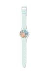 SWATCH Fleetingly Iceblue White Silicone Strap