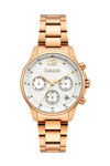 BREEZE Enigma Dual Time Rose Gold Stainless Steel Bracelet