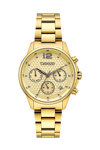 BREEZE Enigma Dual Time Gold Stainless Steel Bracelet
