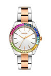 BREEZE Prismatic Crystals Two Tone Stainless Steel Bracelet