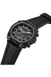 POLICE Norwood Dual Time Black Leather Strap