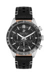 BEVERLY HILLS POLO CLUB Black Leather Strap