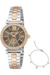 JUST CAVALLI Glam Crystals Two Tone Stainless Steel Bracelet Gift Set