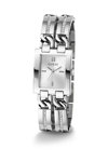 GUESS Mod ID Crystals Silver Stainless Steel Bracelet