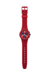 SWATCH Essentials Primarily Red Chronograph Red Silicone Strap