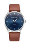 KENNETH COLE Modern Classic Diamonds Brown Leather Strap