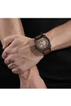 POLICE Norwood Automatic Brown Leather Strap