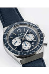 Q Timex Tachymeter Blue Leather Strap