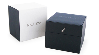 NAUTICA Pacific Beach Silver Stainless Steel Bracelet Gift Set
