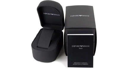 Emporio ARMANI Luigi Chronograph Black Stainless Steel Bracelet
