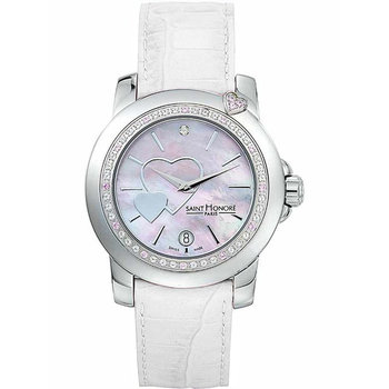 Saint HONORE Euphoria Heart Pink Leather Strap