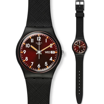 SWATCH Sir Red Black Rubber