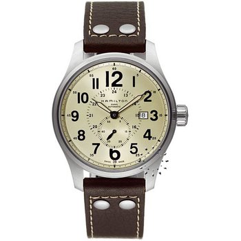 HAMILTON KHAKI Officer Automatic Small Second Brown Leather Stra