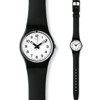 SWATCH Something New Black Rubber Strap