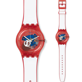 SWATCH Red Clownfish White