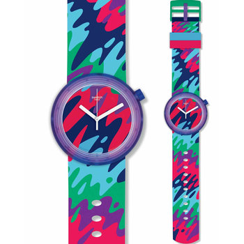 SWATCH Pop Collection POPthusiasm Multicolor Rubber Strap