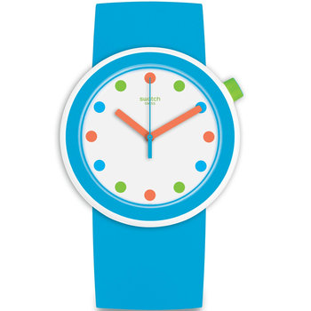 SWATCH Pop Collection POPpingpop Cyan Rubber Strap