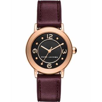 MARC BY MARC JACOBS Riley Rose Gold Bordeuax Leather Strap