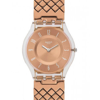 SWATCH Skin Pink Cushion Small Stainless Steel Bracelet