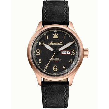 INGERSOLL The Bateman Automatic Black Leather Strap