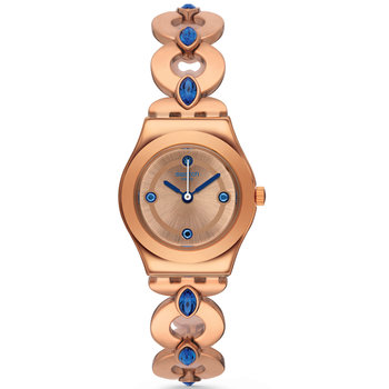 SWATCH Crystals Goldenlinkings Rose Gold Stainless Steel Bracelet