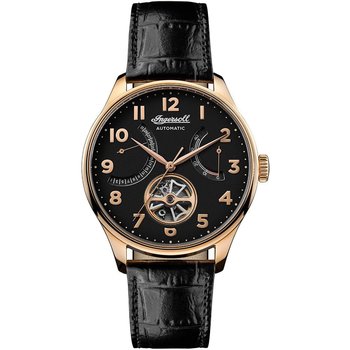 INGERSOLL The Hawley Automatic Black Leather Strap