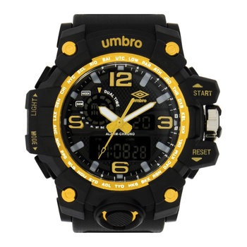 UMBRO Sport Dual Time Chronograph Black Rubber Strap