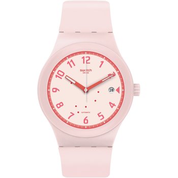 SWATCH Sistem 51 Blush Automatic Pink Silicone Strap