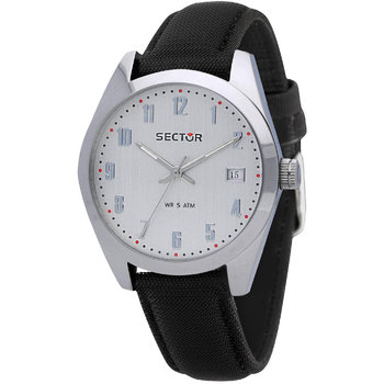 SECTOR 245 Black Leather Strap