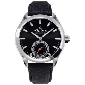 ALPINA Horological Smartwatch Black Leather Strap