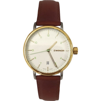WENGER Urban Brown Leather Strap