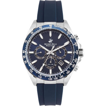 BEVERLY HILLS POLO CLUB Gents Blue Rubber Strap