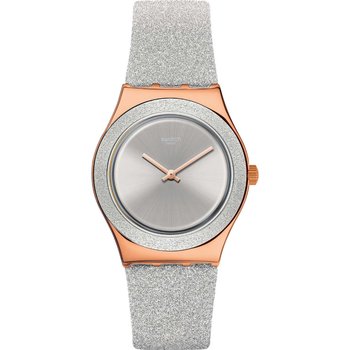 SWATCH Irony Grey Sparkle Silver Combined Materials Strap