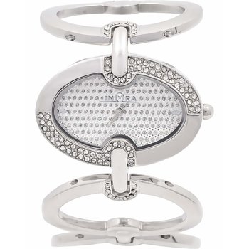 INORA Ladies Crystals Silver Stainless Steel Bracelet
