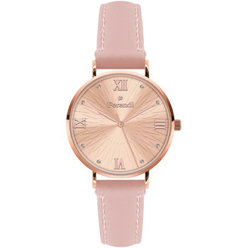 FERENDI STEEL Harmony Crystals Pink Leather Strap