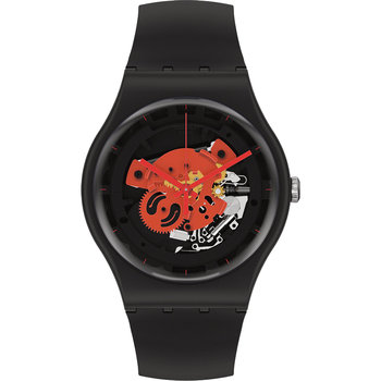 SWATCH Time to Red Big Black