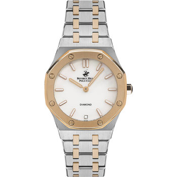 BEVERLY HILLS POLO CLUB Diamond Two Tone Stainless Steel Bracelet