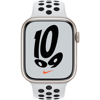 Apple Watch Nike Series 7 GPS 45mm Starlight Aluminium Case with Pure Platinum/Black Nike Sport Band