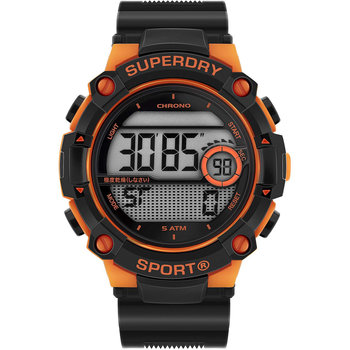 SUPERDRY Urban Sport Chronograph Black Silicone Strap