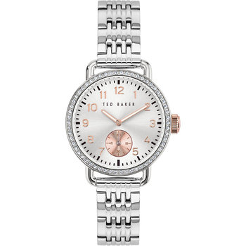 TED BAKER Hannahh Crystals Silver Stainless Steel Bracelet