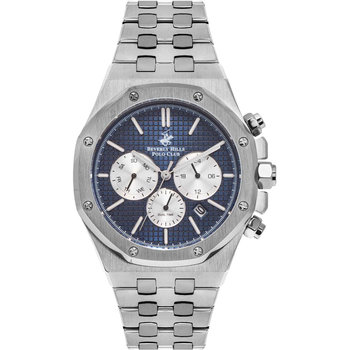 BEVERLY HILLS POLO CLUB Gents Silver Stainless Steel Bracelet