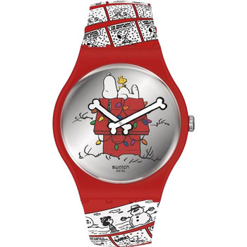 SWATCH Peanuts Red Silicone