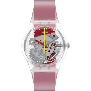 SWATCH Clearly Red Striped