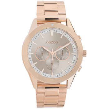 OOZOO Timepieces Chronograph Rose Gold Stainless Steel Bracelet