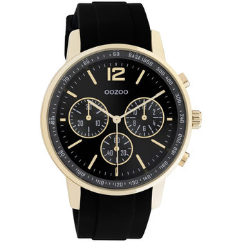 OOZOO Timepieces Chronograph Black Rubber Strap