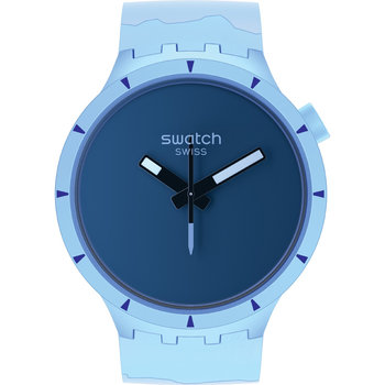 SWATCH Big Bold Lost In The Arctic Light Blue Silicone Strap